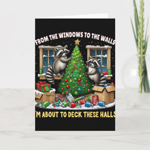 Raccoon Xmas Christmas From Windows To Walls Deck Card