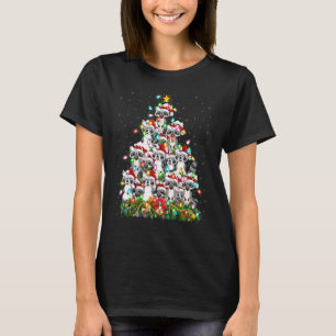 Raccoon  Xmas Lights Santa Raccoon Christmas Tree T-Shirt