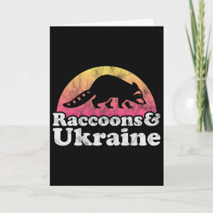 Raccoons And Ukraine Raccoon Card