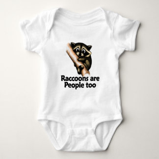 Raccoons are People too Baby Bodysuit