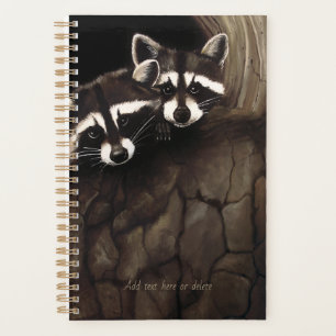 Raccoons Brown Cute Tree Planner
