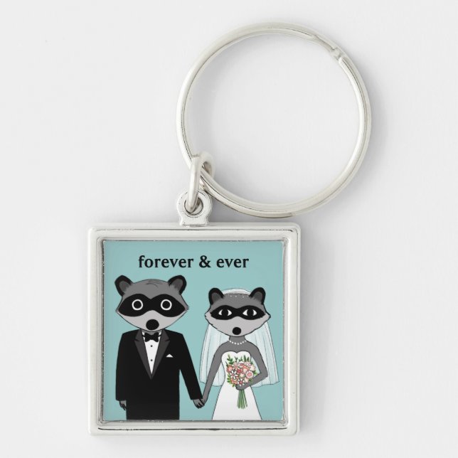 Raccoons Forever & Ever Key Ring (Front)