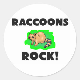 Raccoons Rock Classic Round Sticker
