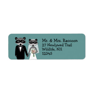Raccoons Wedding Couple - Cute Bride and Groom