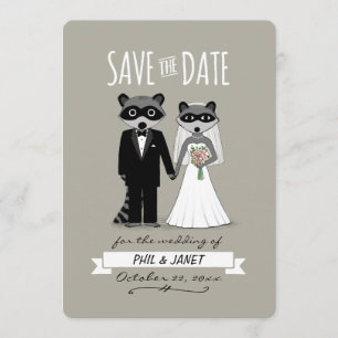 Raccoons Wedding Save the Date