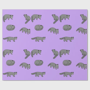 Raccoons wrapping paper