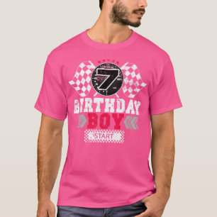 Race 7th Birthday Boy Party Racing Driver T-Shirt