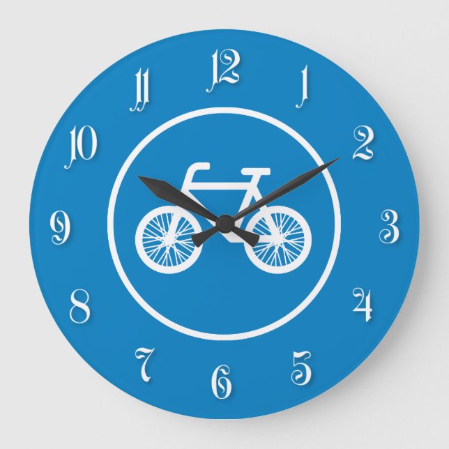Race a bicycle large clock (Front)