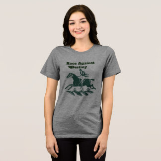 Race Against Destiny – Vintage Equestrian Graphic Tri-Blend Shirt