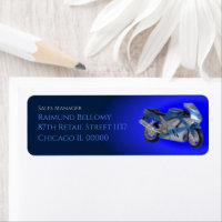 Race Bike Return Address Labels