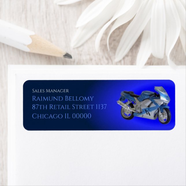 Race Bike Return Address Labels (Insitu)