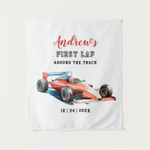 Race Car 1st Birthday First Lap Racing Cars Party