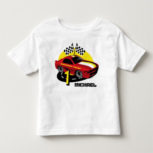 Race Car 1st Birthday Shirt (Front)