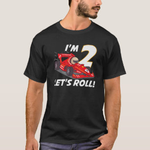 Race Car 2Nd Birthday Gift 2 Boy Toddler Racing Ca T-Shirt