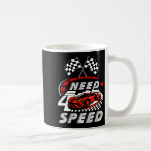 Race Car 4th Birthday Boy Need Four Speed 4 Years Coffee Mug
