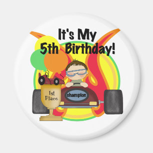 Race Car 5th Birthday T-shirts and Gifts Magnet
