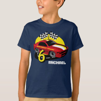 Race Car 6th Birthday Shirt
