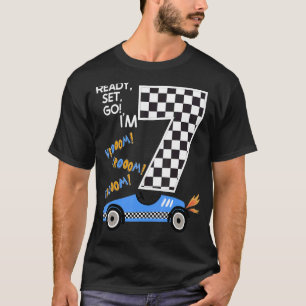 Race Car 7th Birthday Party Racing Car Driver 7 Bi T-Shirt