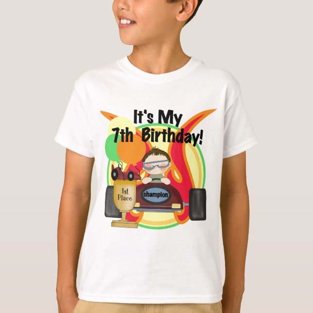 Race Car 7th Birthday Tshirts and Gifts (Front)