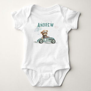 Race Car Baby Bear Bodysuit