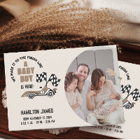 Race Car Baby Boy Birth Photo