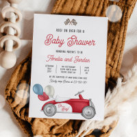 Race Car Baby Shower Boy Red Race Car Shower