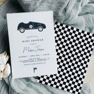 Race Car Baby Shower Invitation