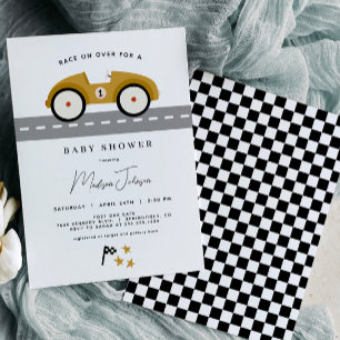 Race Car Baby Shower Invitation