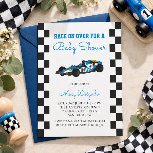 Race Car Baby Shower Invitation