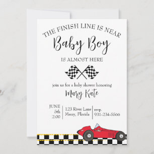 Race Car Baby Shower Invitation