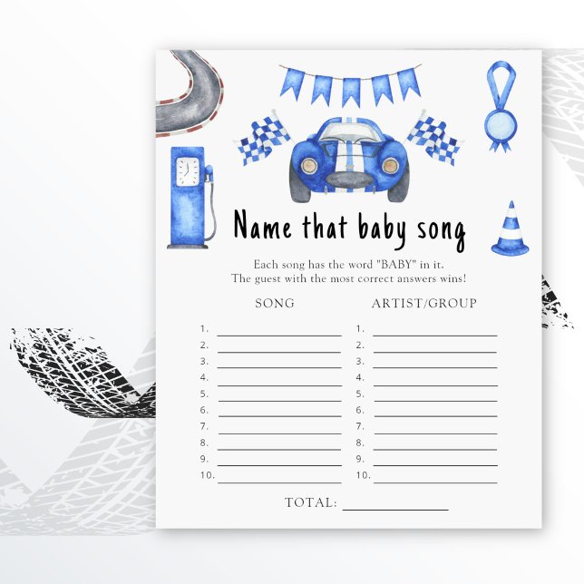 Race car baby shower Name that Baby Song (Creator Uploaded)