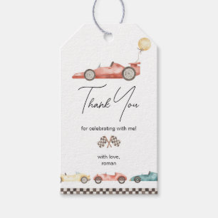 Race Car Baby Shower or Birthday Thank You Tag