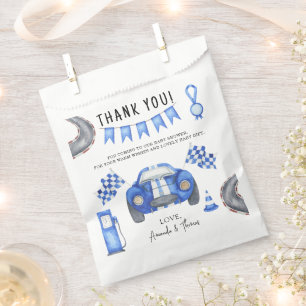 Race car Baby Shower - thank you Favour Bags