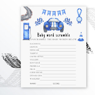 Race car - Baby Word Scramble Game