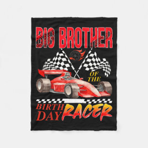 Race Car Big Brother Of The Birthday Racer Racing Fleece Blanket