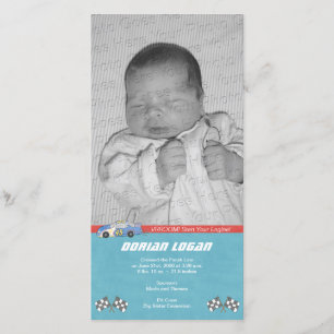 Race Car Birth Announcement