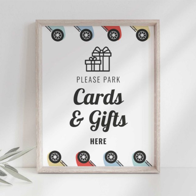 Race Car Birthday Cards and Gifts Sign (Creator Uploaded)