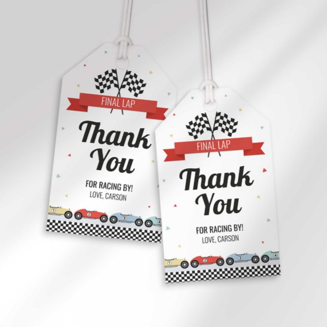 Race Car Birthday Favour Tags (Creator Uploaded)