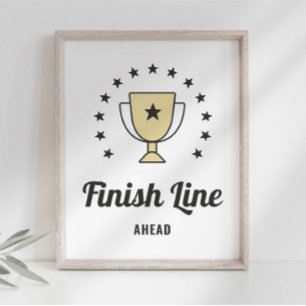 Race Car Birthday Finish Line Sign