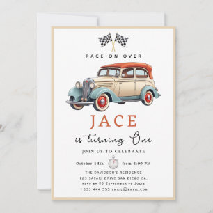 Race Car Birthday Invitation