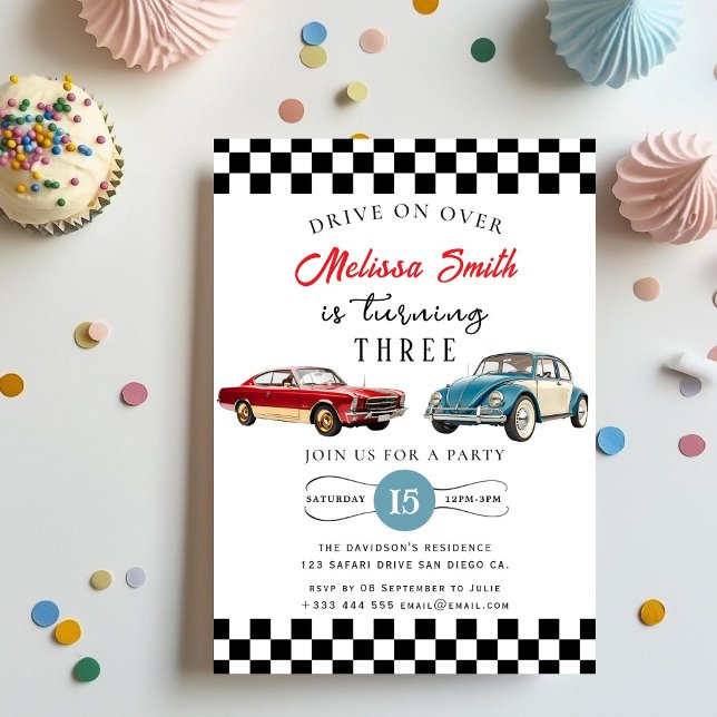 Race Car Birthday Invitation (Creator Uploaded)