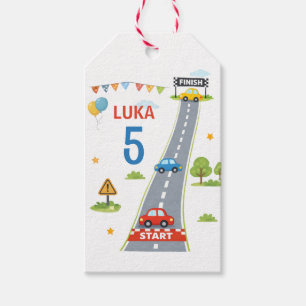 Race Car Birthday Kids Racing Party Gift Tags