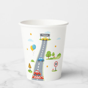 Race Car Birthday Kids Racing Party Paper Cups