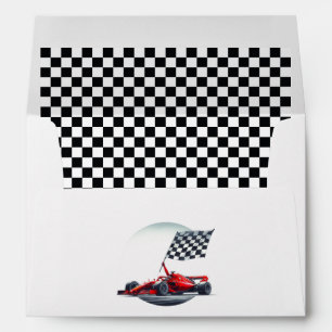 Race Car Birthday Party Envelope
