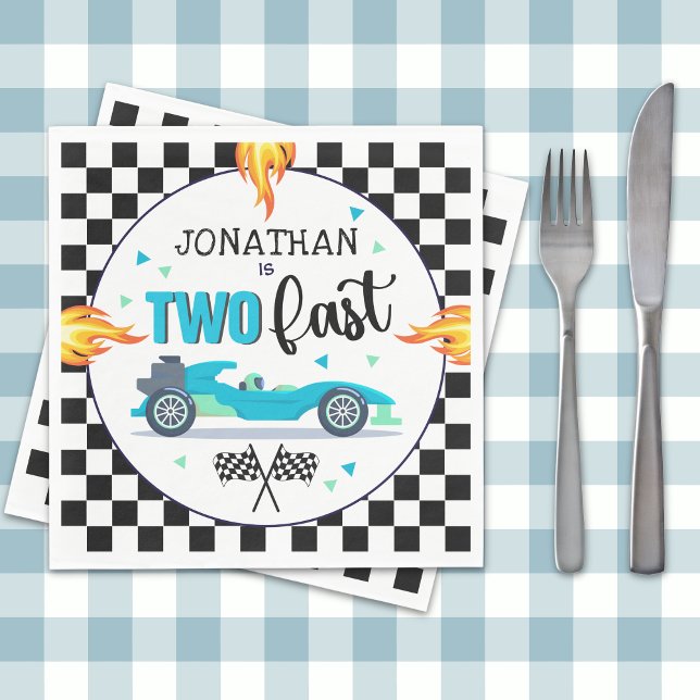 Race Car Birthday Party for Boys Napkin (Creator Uploaded)