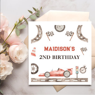 Race Car Birthday Party Napkin