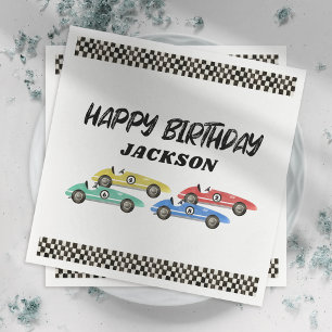 Race Car Birthday Party Napkin