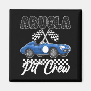 Race car birthday party racing family abuela pit magnet