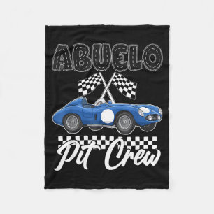 Race car birthday party racing family abuelo pit fleece blanket