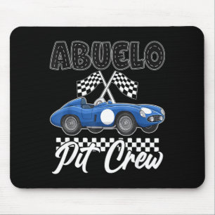 Race car birthday party racing family abuelo pit mouse pad